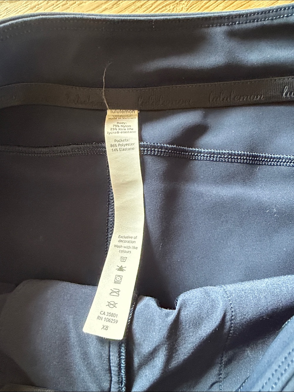 Women's Lululemon Navy Dress Pants - Classic Straight Fit - Picture 4 of 5
